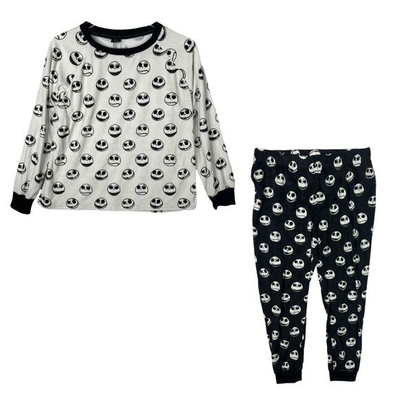 Nightmare Before Christmas NBC Disney 2 Piece Pajama Set Womens Medium 8/10 - Picture 1 of 8